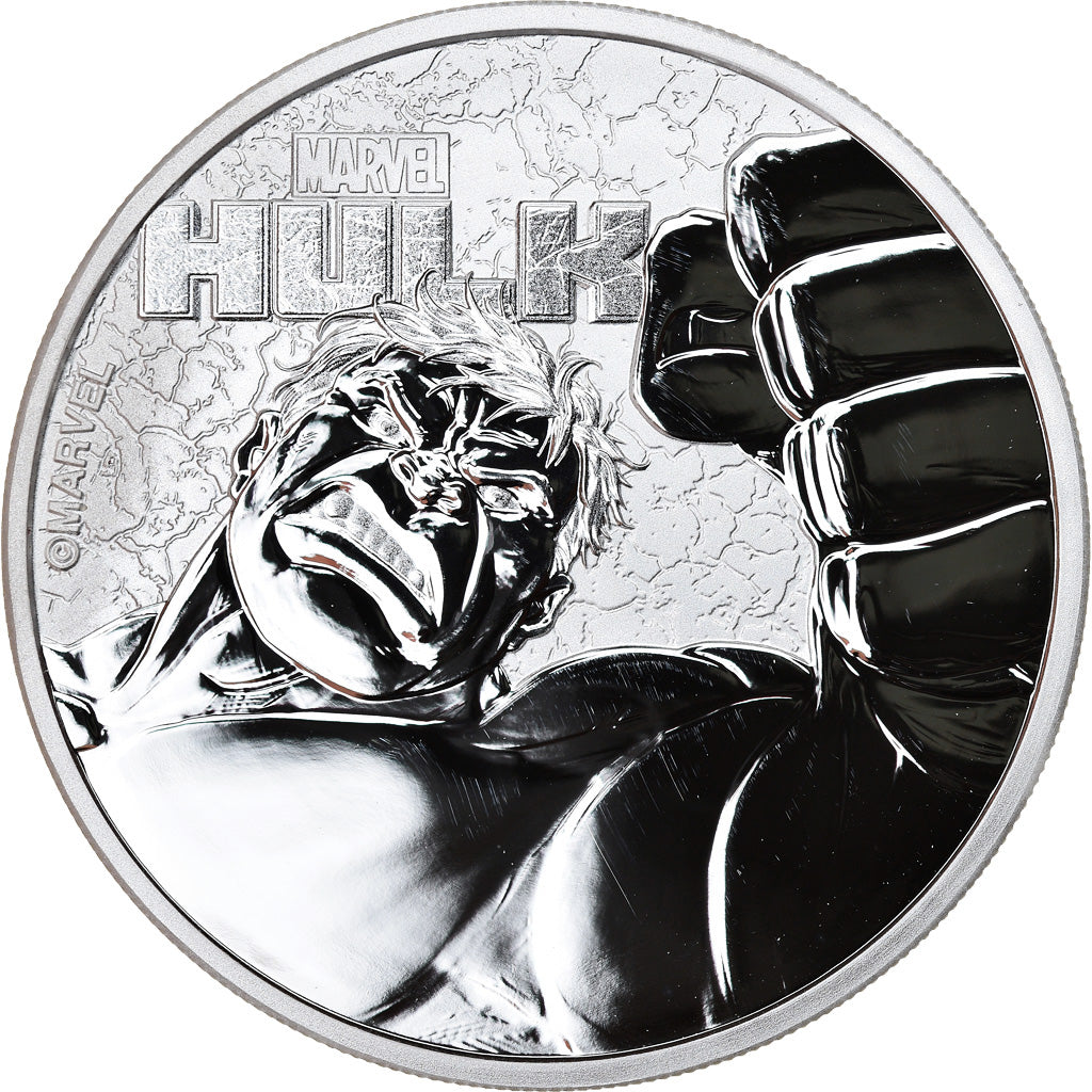 Coin, Tuvalu, Hulk, 1 Dollar, 2019, 1 Oz, MS(65-70), Silver