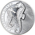 Coin, Barbados, Seahorse, 1 Dollar, 2019, 1 Oz, MS(65-70), Silver
