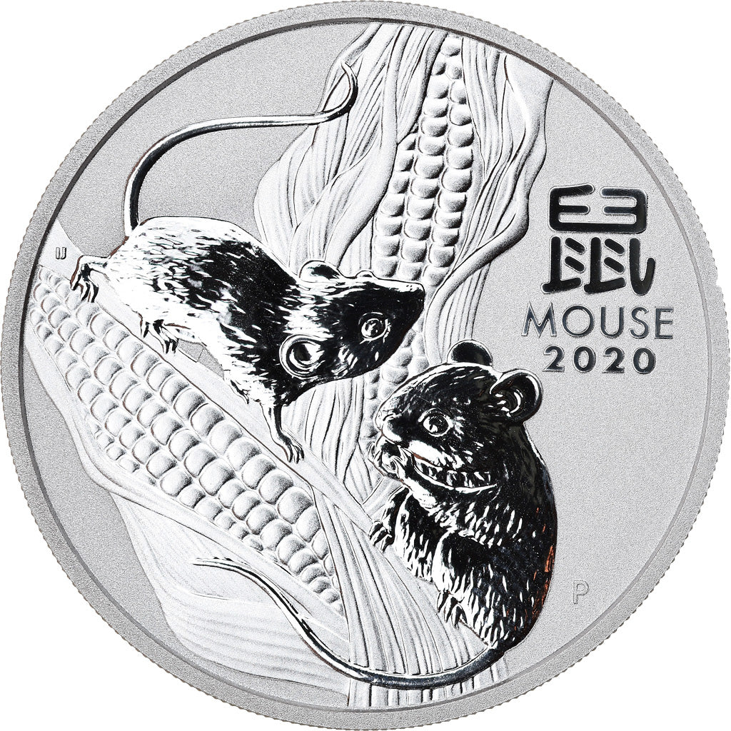 Coin, Australia, Year of the Rat, 1 Dollar, 2020, 1 Oz, MS(65-70), Silver