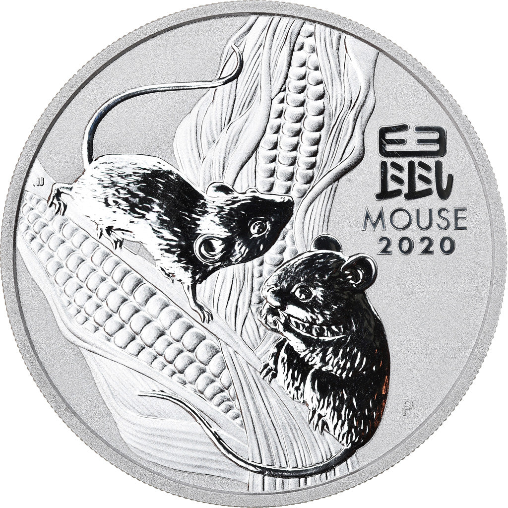 Coin, Australia, Year of the Rat, 1 Dollar, 2020, 1 Oz, MS(65-70), Silver