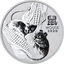 Coin, Australia, Year of the Rat, 1 Dollar, 2020, 1 Oz, MS(65-70), Silver