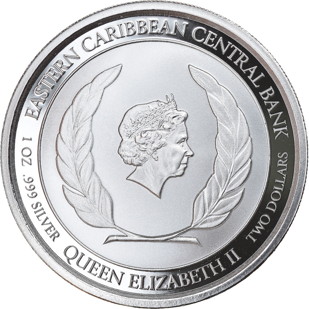 Moneta, Antigua e Barbuda, Rum Runner, 2 Dollars, 2019, 1 Oz, FDC, Argento