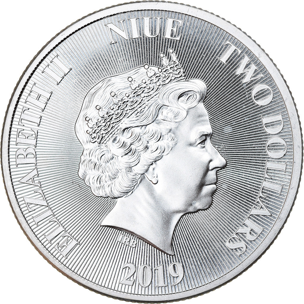 Coin, Niue, Elizabeth II, Tree of life, 2 Dollars, 2019, 1 Oz, MS(65-70), Silver