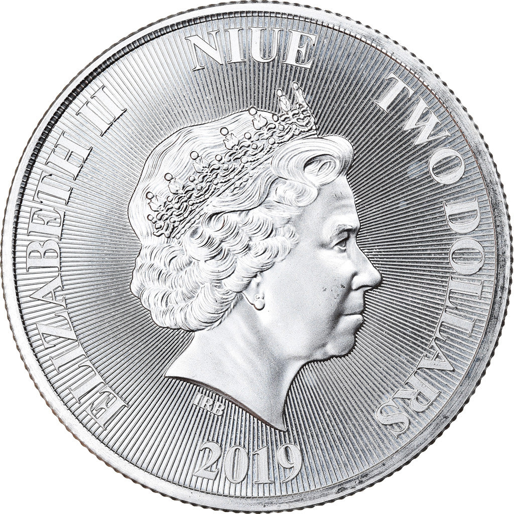 Coin, Niue, Elizabeth II, Tree of life, 2 Dollars, 2019, 1 Oz, MS(65-70), Silver