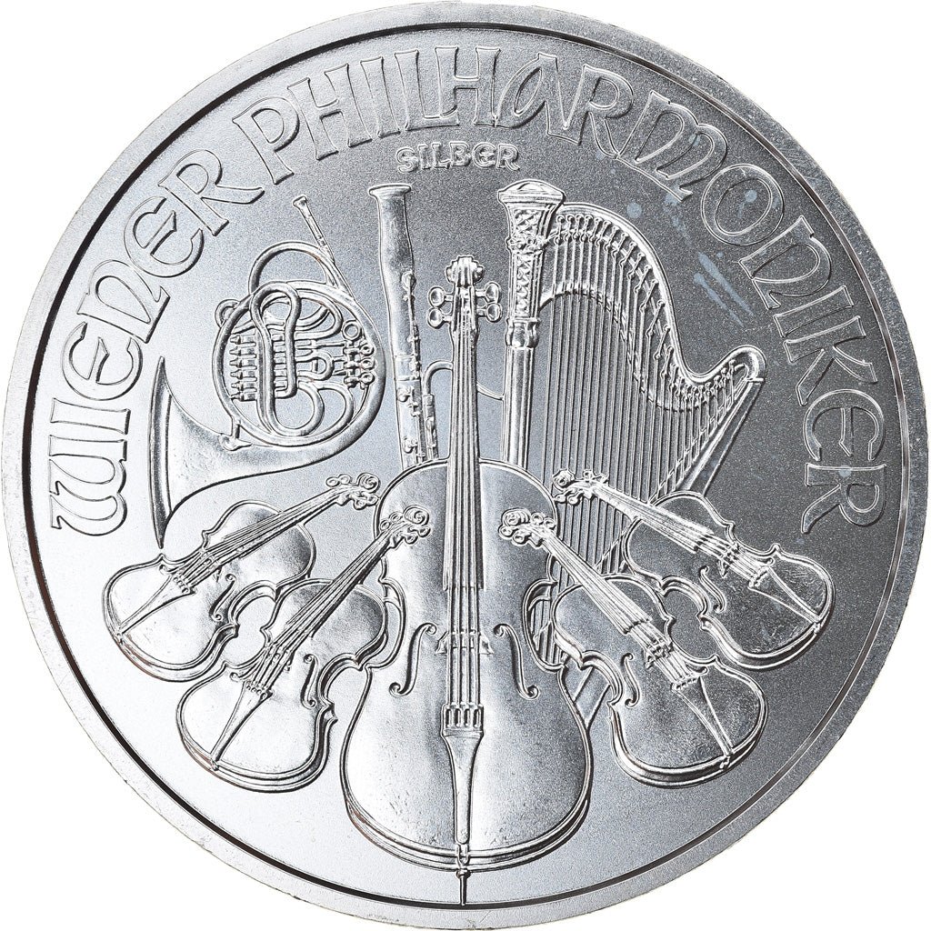 Coin, Austria, Philharmonic Orchestra, 1-1/2 Euro, 2019, 1 Oz, MS(65-70), Silver