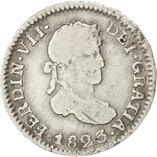 Coin, Bolivia, Ferdinand VII, 1/2 Réal, 1823, Potosi, VF(30-35), Silver, KM:90