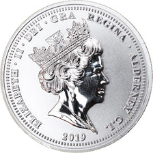 Coin, Alderney, Puffin, 5 Pounds, 2019, 1 Oz, MS(65-70), Silver