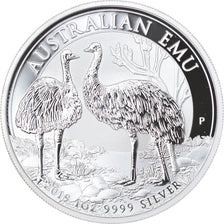 Coin, Australia, Australian Emu, 1 Dollar, 2019, 1 Oz, MS(65-70), Silver
