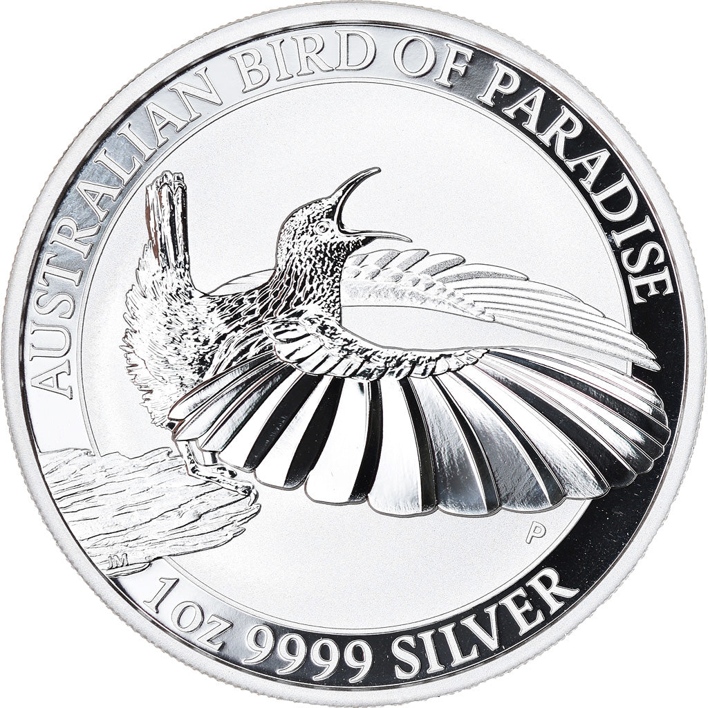 Coin, Australia, Bird of Paradise, 1 Dollar, 2018, 1 Oz, MS(65-70), Silver