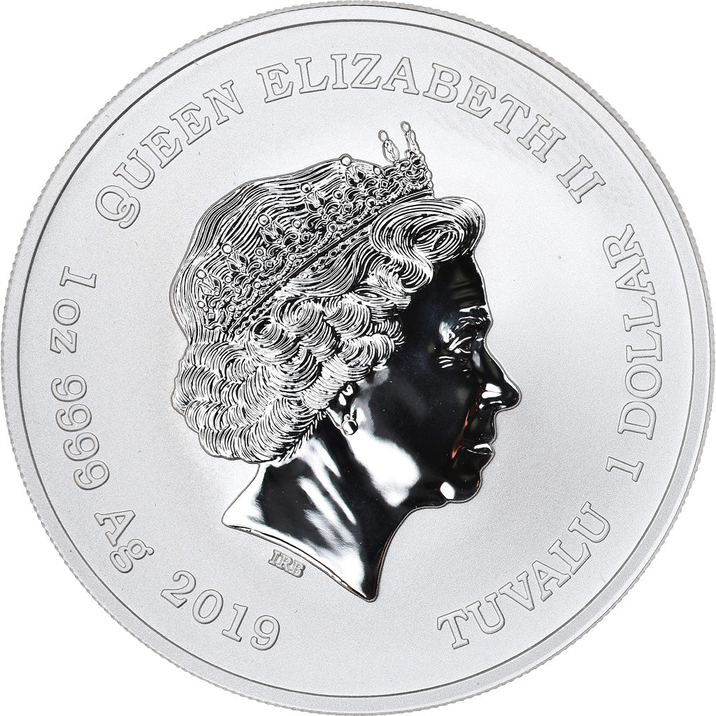 Coin, Tuvalu, Queen Anne's Revenge, 1 Dollar, 2019, 1 Oz, MS(65-70), Silver