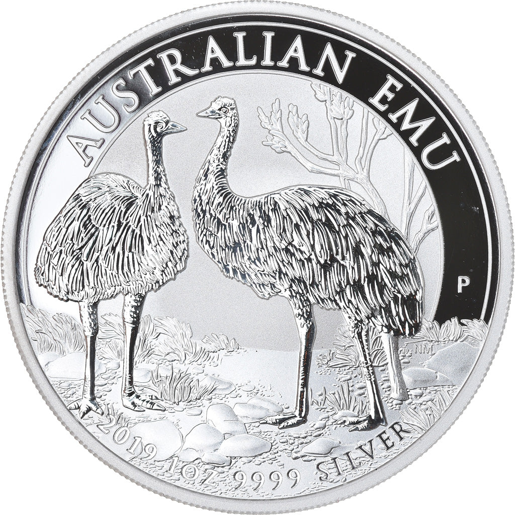 Coin, Australia, Australian Emu, 1 Dollar, 2019, 1 Oz, MS(65-70), Silver