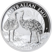 Coin, Australia, Australian Emu, 1 Dollar, 2019, 1 Oz, MS(65-70), Silver