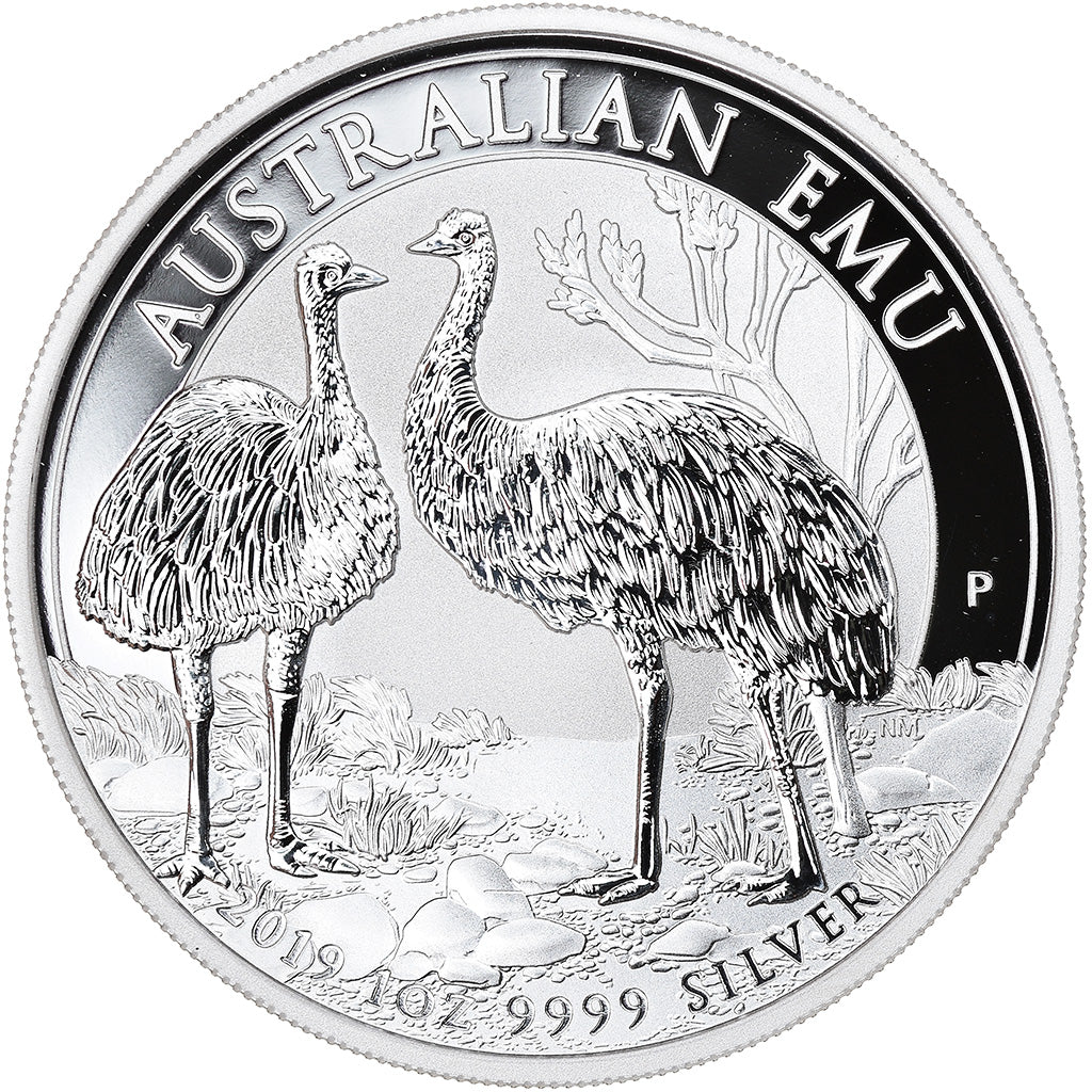 Coin, Australia, Australian Emu, 1 Dollar, 2019, 1 Oz, MS(65-70), Silver