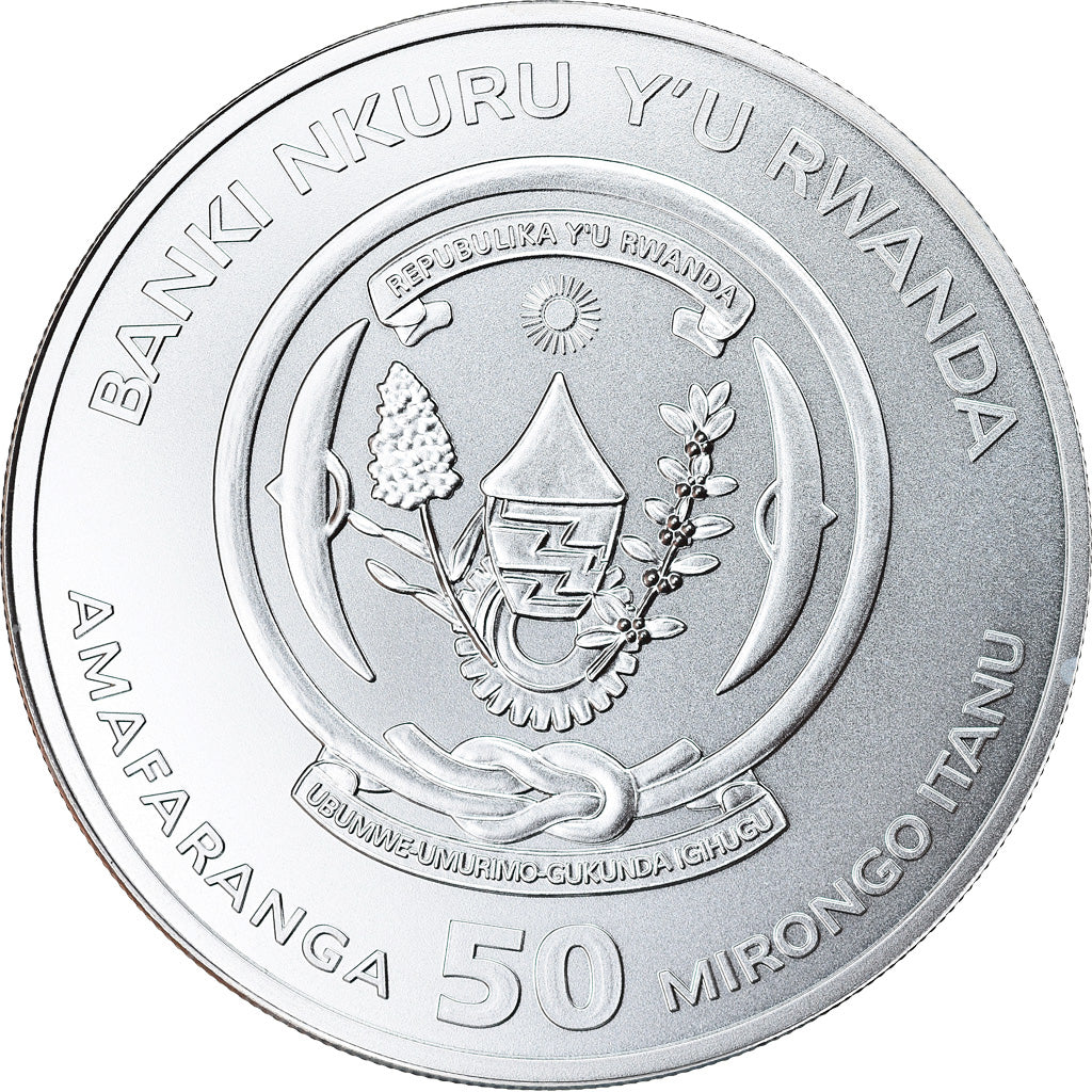 Monnaie, Rwanda, Victoria, 50 Francs, 2019, 1 Oz, FDC, Argent