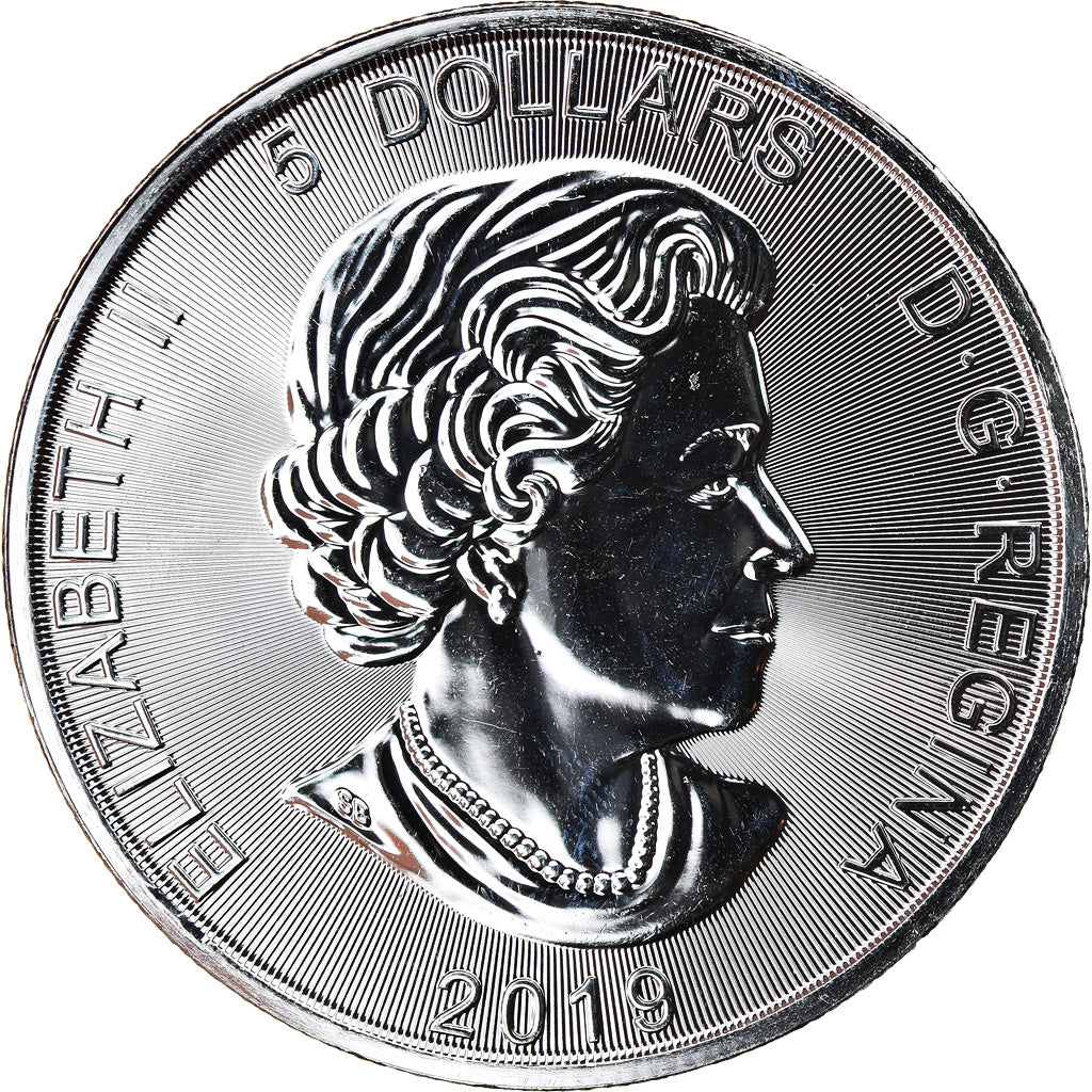Coin, Canada, Grizzly, 5 Dollars, 2019, 1 Oz, MS(65-70), Silver