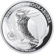 Coin, Australia, Australian Kookaburra, Dollar, 2012, 1 Oz, MS(65-70), Silver