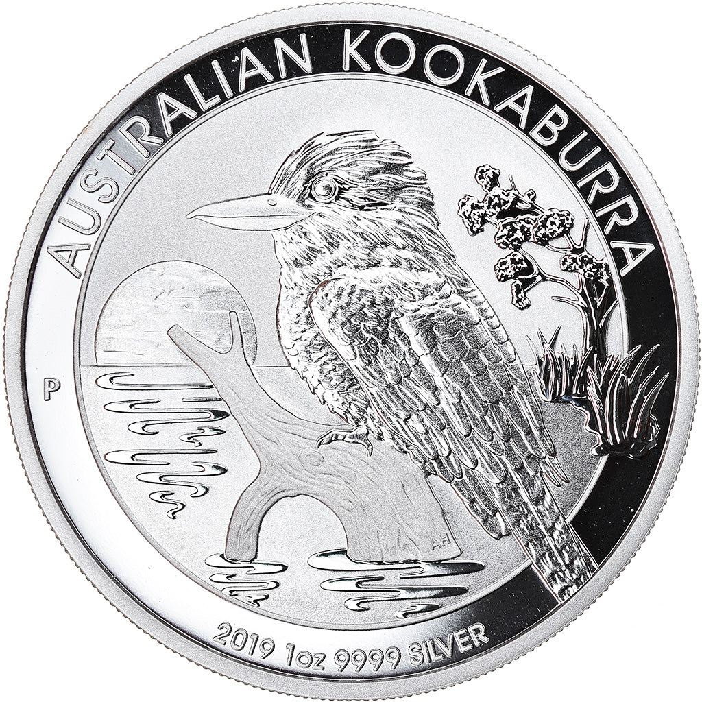 Coin, Australia, Australian Kookaburra, Dollar, 2019, 1 Oz, MS(65-70), Silver