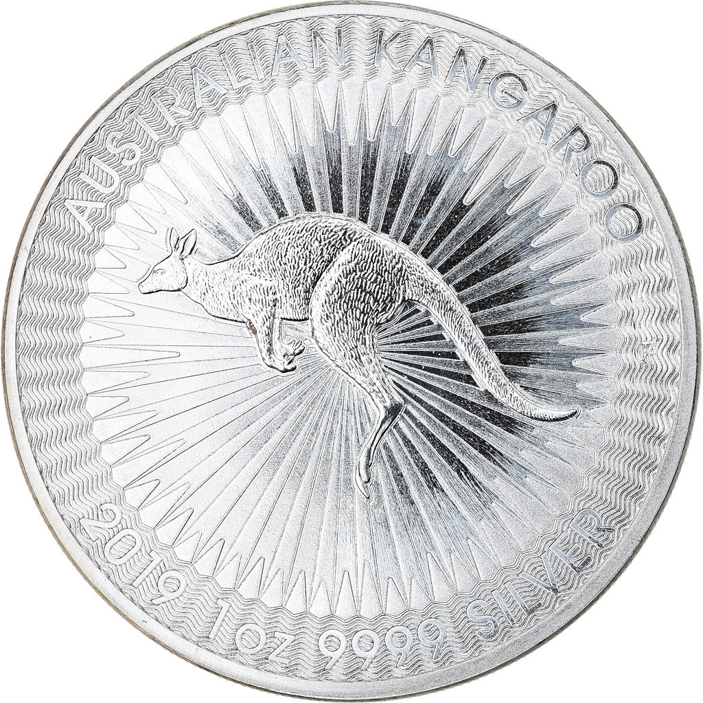 Coin, Australia, Australian Kangaroo, 1 Dollar, 2019, 1 Oz, MS(65-70), Silver