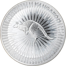 Coin, Australia, Australian Kangaroo, 1 Dollar, 2019, 1 Oz, MS(65-70), Silver