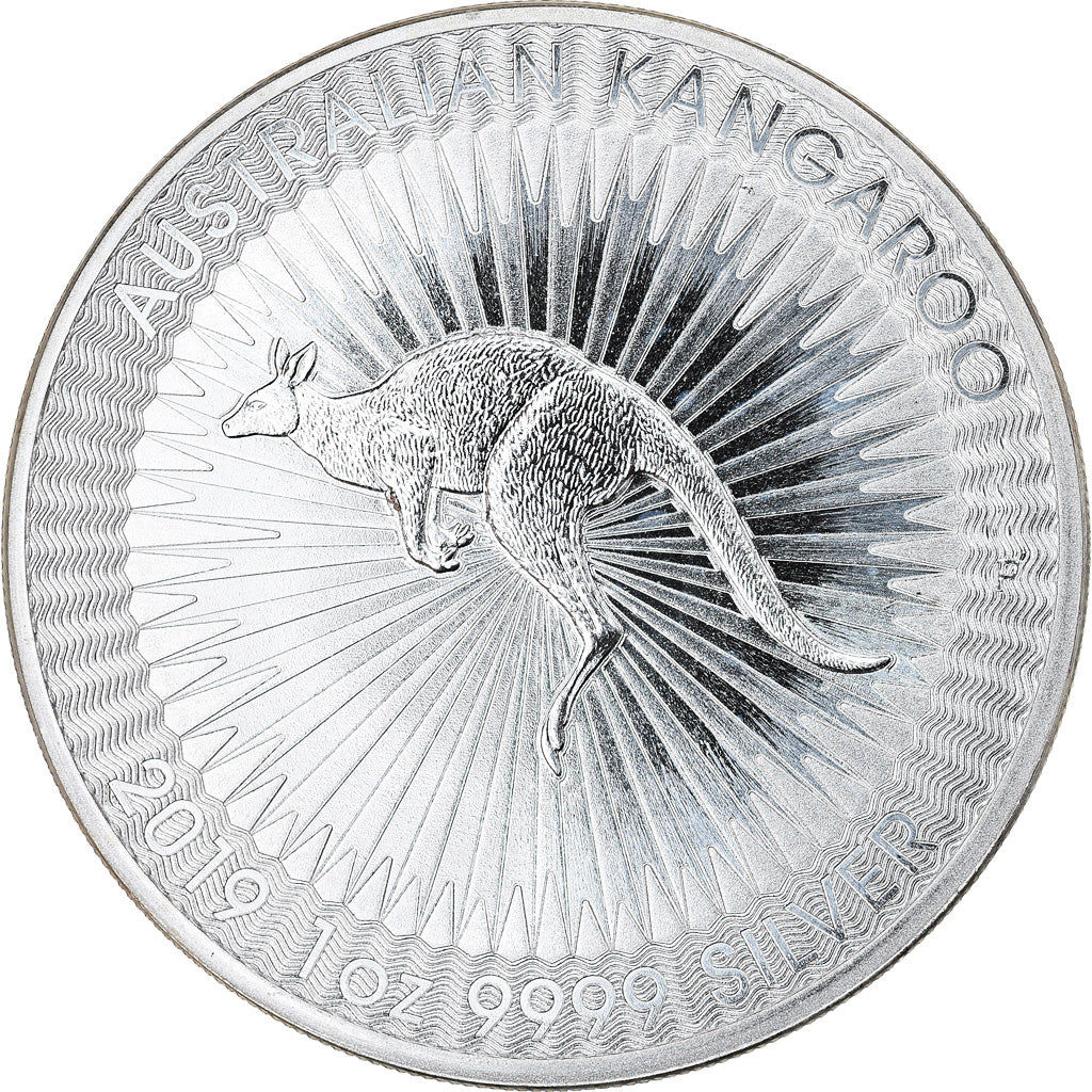 Coin, Australia, Australian Kangaroo, 1 Dollar, 2019, 1 Oz, MS(65-70), Silver
