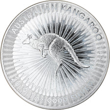 Coin, Australia, Australian Kangaroo, 1 Dollar, 2019, 1 Oz, MS(65-70), Silver