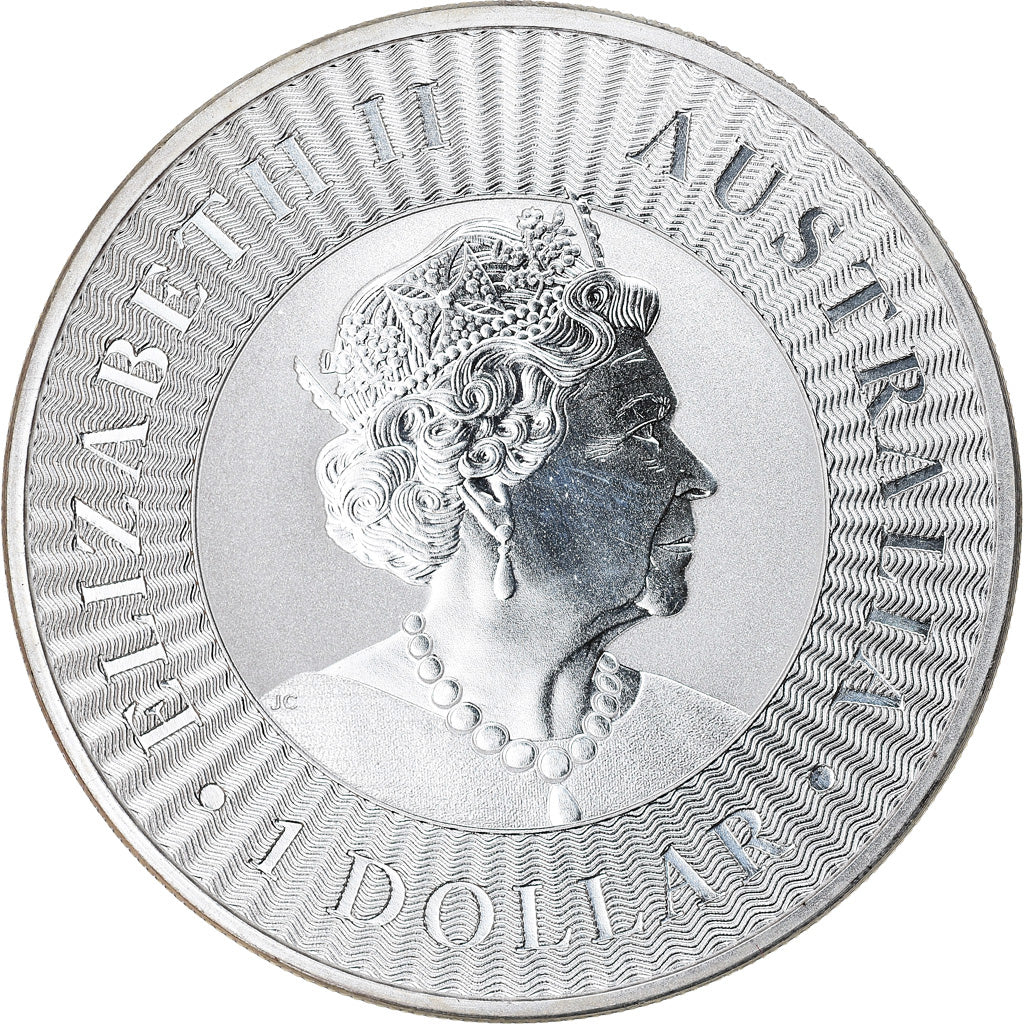 Coin, Australia, Australian Kangaroo, 1 Dollar, 2019, 1 Oz, MS(65-70), Silver