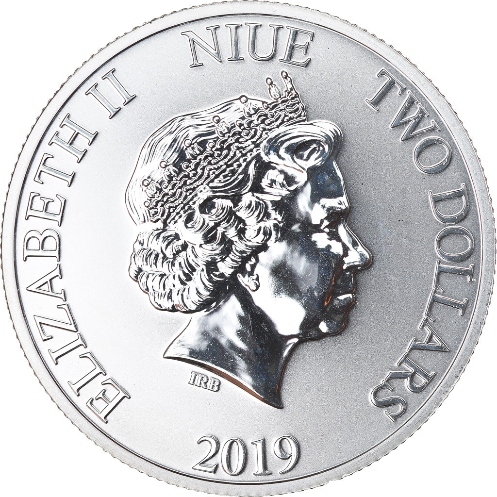 Coin, Niue, Elizabeth II, Hawksbill Turtle, 2 Dollars, 2019, 1 Oz, MS(65-70)