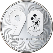 Moneda, Niue, 90th anniversary of Mickey Mouse, 2 Dollars, 2018, 1 Oz, FDC