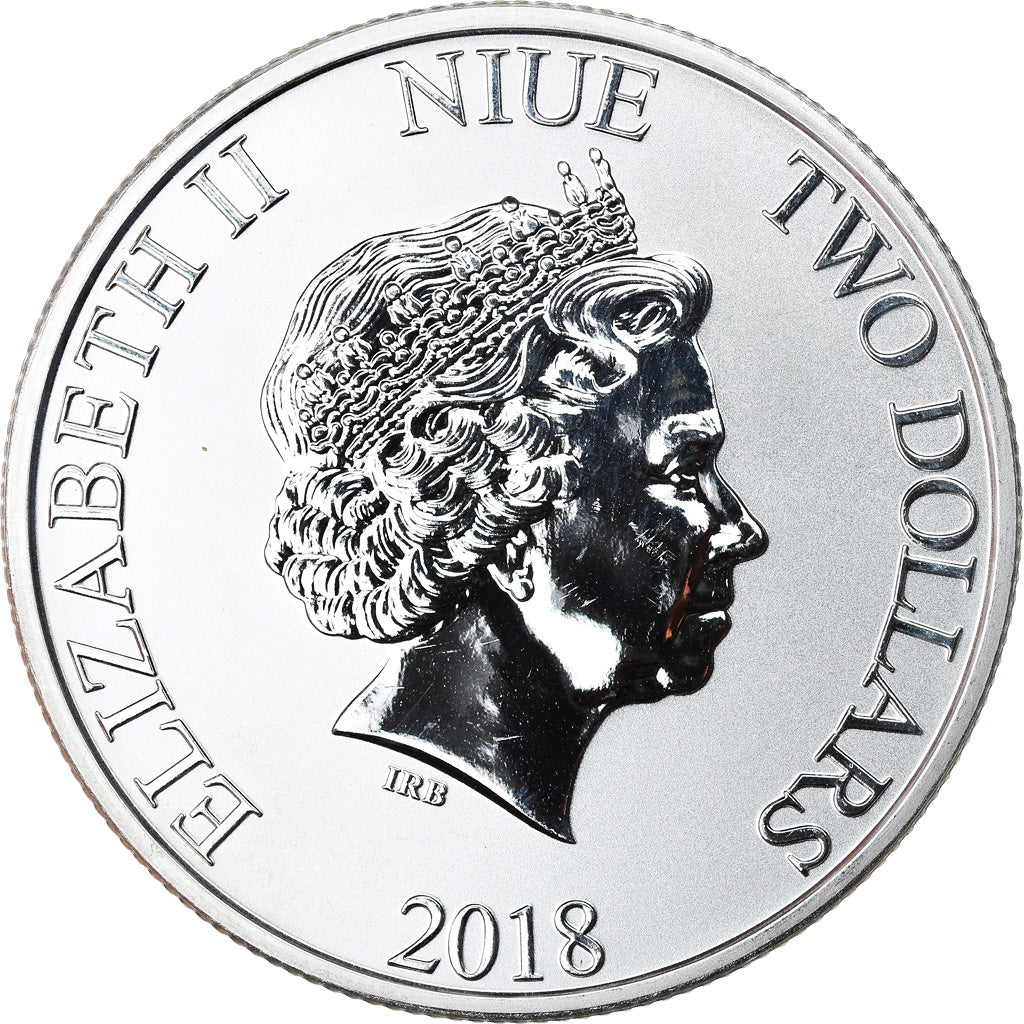 Moneda, Niue, 90th anniversary of Mickey Mouse, 2 Dollars, 2018, 1 Oz, FDC