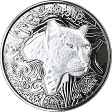 Moeda, Gana, African Leopard, 5 Cedis, 2019, 1 Oz, MS(65-70), Prata