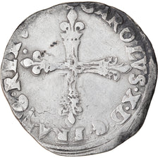 Coin, France, Charles X, 1/4 Ecu, Uncertain date, Paris, VF(30-35), Silver