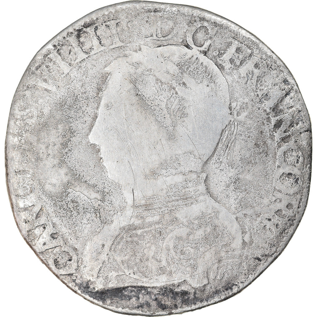 Coin, France, Charles IX, Teston, 1565, La Rochelle, VF(20-25), Silver
