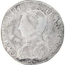 Coin, France, Charles IX, Teston, 1565, La Rochelle, VF(20-25), Silver