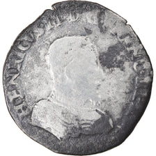 Moeda, França, François II, Teston, 1560, Lyon, VF(20-25), Prata, Sombart:4558