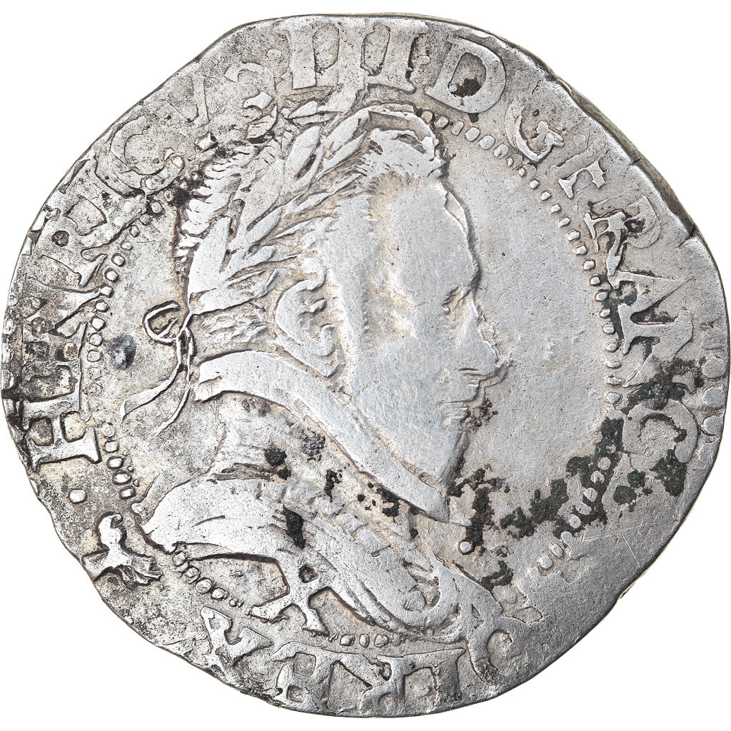Münze, Frankreich, Henri III, Demi Franc, 1587, Amiens, S+, Silber