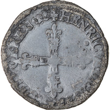 Coin, France, Henri III, 1/8 Ecu, 1582, Nantes, VF(20-25), Silver, Sombart:4664