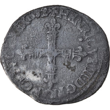 Coin, France, Henri III, 1/8 Ecu, 1582, Nantes, VF(20-25), Silver, Sombart:4664