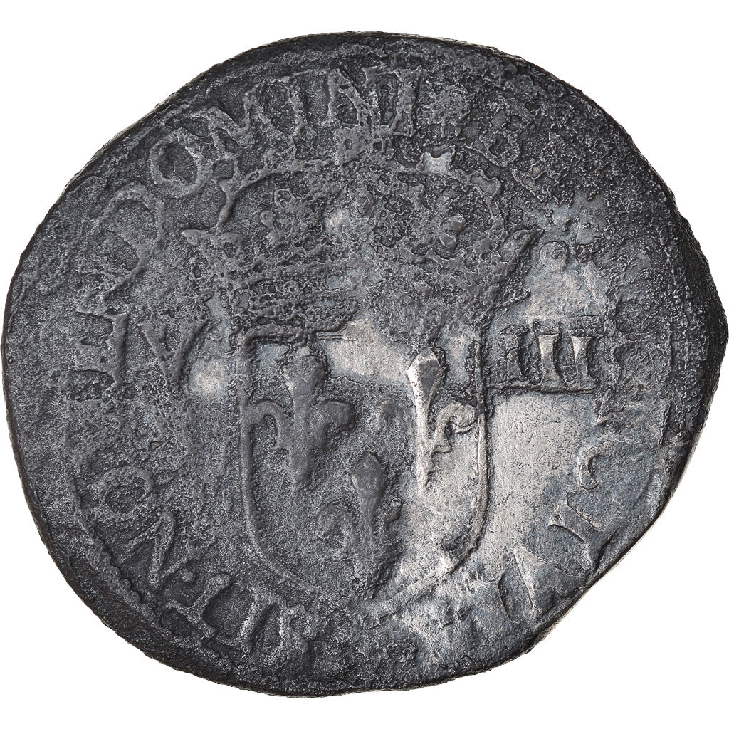 Coin, France, Henri III, 1/8 Ecu, 1582, Nantes, VF(20-25), Silver, Sombart:4664
