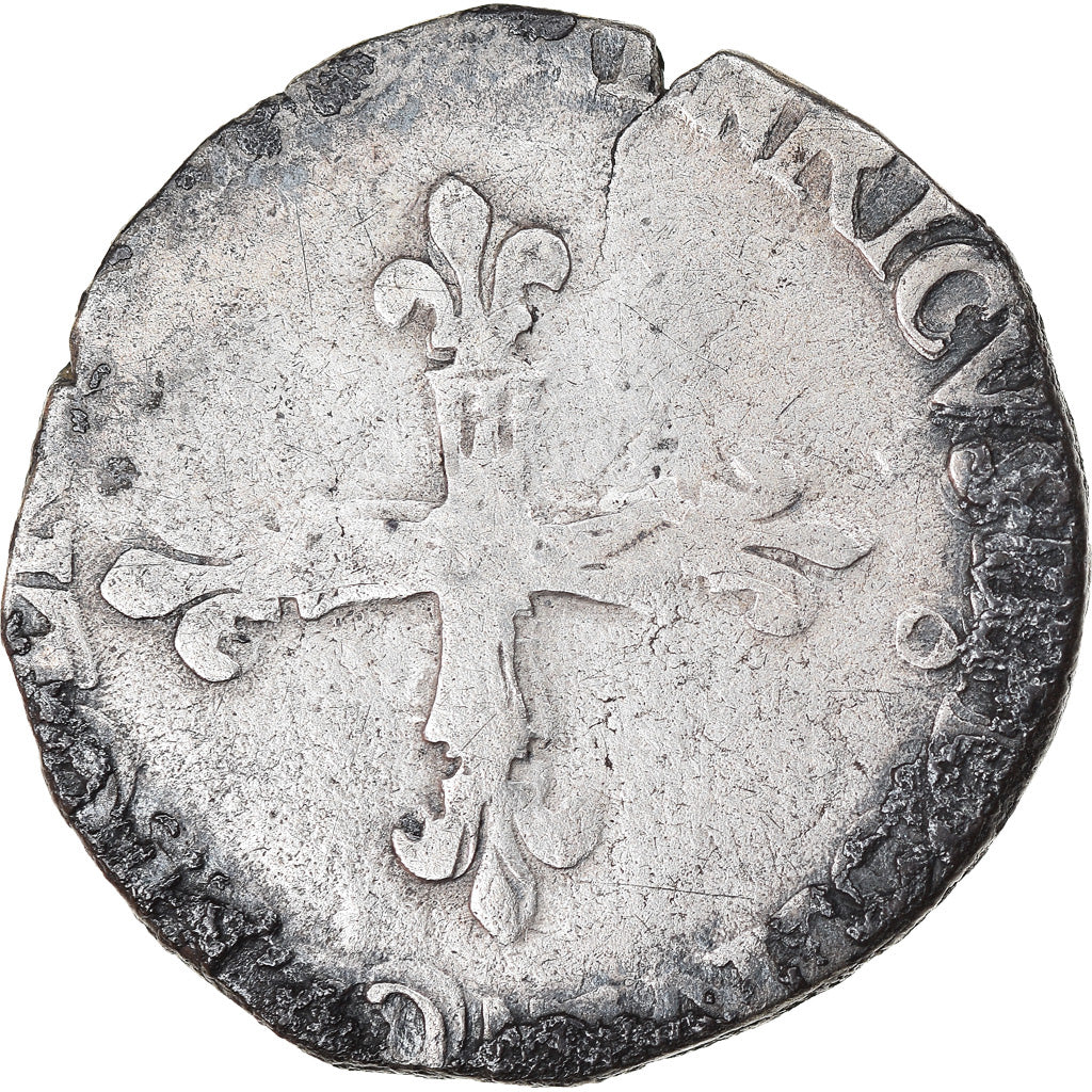 Monnaie, France, Henri III, 1/8 Ecu, Date incertaine, Rennes, TB, Argent