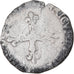 Monnaie, France, Henri III, 1/8 Ecu, Date incertaine, Rennes, TB, Argent