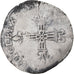 Coin, France, Henri III, 1/8 Ecu, 1585, Saint Lô, Rare, VF(30-35), Silver