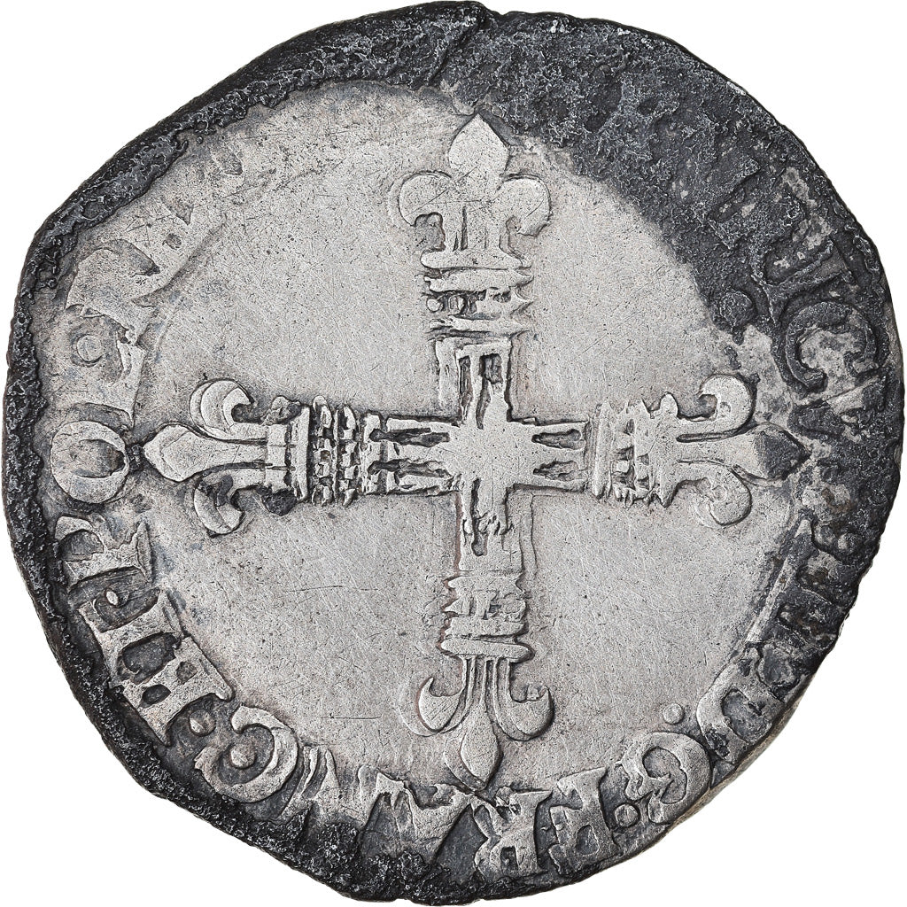 Münze, Frankreich, Henri III, 1/8 Ecu, Uncertain date, Nantes, S+, Silber