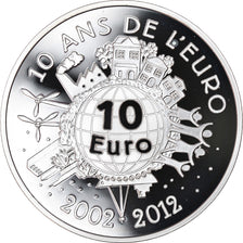 France, Monnaie de Paris, 10 Euro, 10 ans de l'Euro, 2012, Proof, MS(65-70)