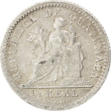 GUATEMALA, 1/2 Real, Medio, 1895, KM #165, AU(50-53), Silver, 1.59