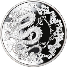 Francia, Monnaie de Paris, 10 Euro, Year of the Dragon, 2012, Proof, FDC, Plata