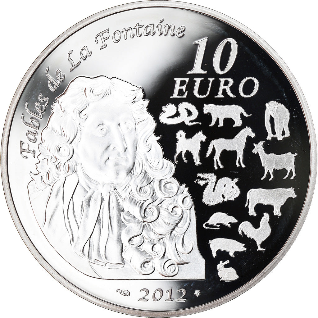 Frankrijk, Parijse munten, 10 Euro, Year of the Dragon, 2012, Proof, FDC, Zilver