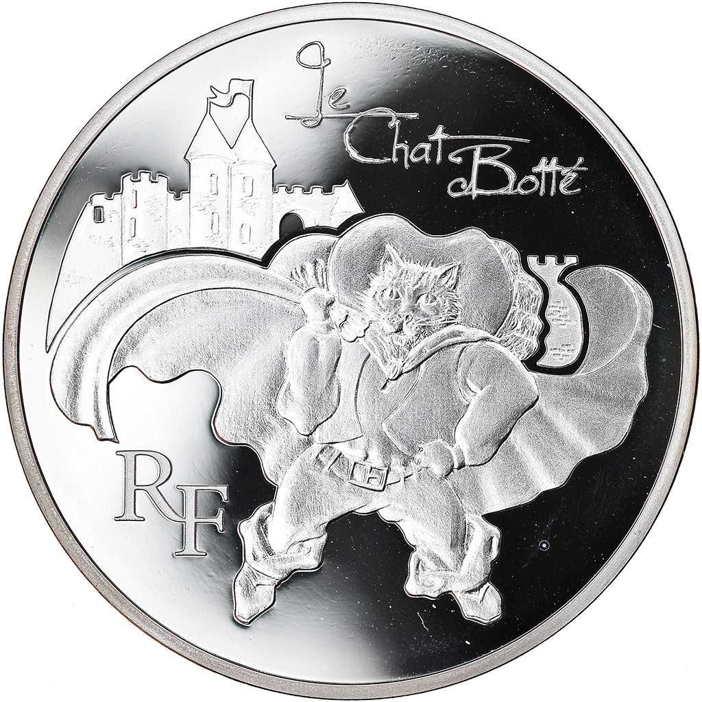 France, Monnaie de Paris, 10 Euro, Le Chat Botté, 2012, Proof, MS(65-70)