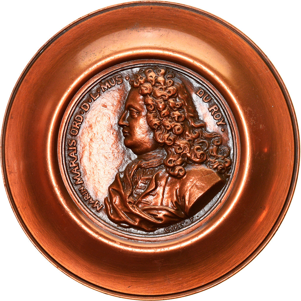 Frankrijk, Medaille, Marin Marais, Musicien du Roi, History, 1966, Cure, UNC-