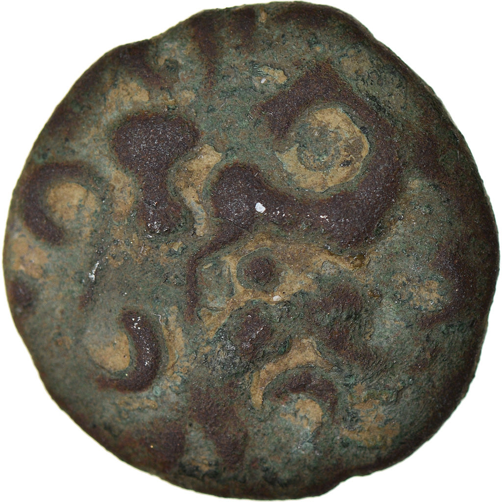 Coin, Ambiani, Bronze aux animaux affrontés, Ist century BC, EF(40-45), Bronze