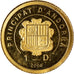 Coin, Andorra, Basilica de Sant Pere, Diner, 2008, MS(65-70), Gold, KM:411
